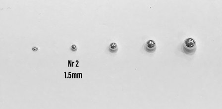 zilveren bol 1,5mm