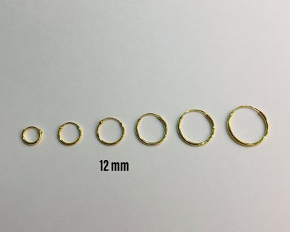 Vergulde ringetjes 12mm