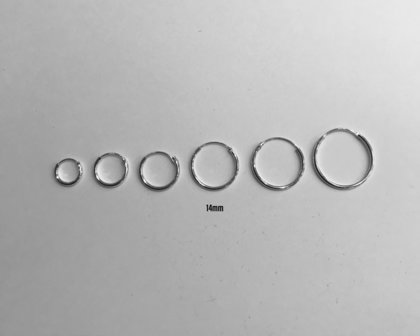 zilveren ringetjes 14mm