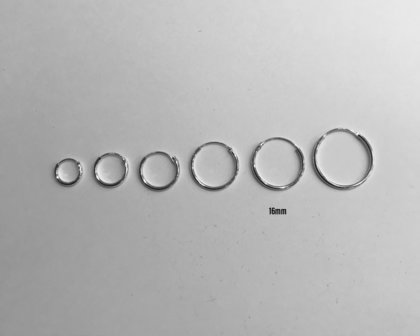zilveren ringetjes 16mm