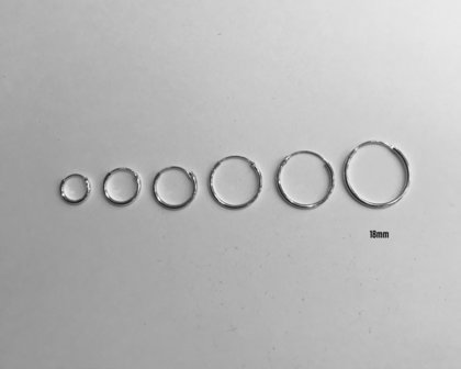 zilveren ringetjes 18mm