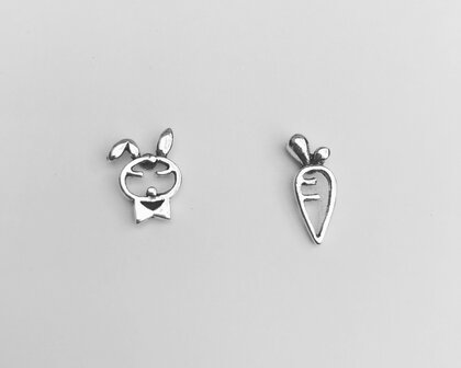 oorbellen en konijn - moon.silver.shop
