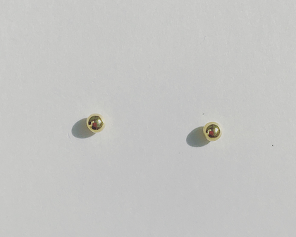 oorbellen verguld met bolletjes 3 mm