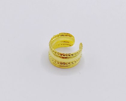 earcuff sterling silver verguld uitgewerkt bandje