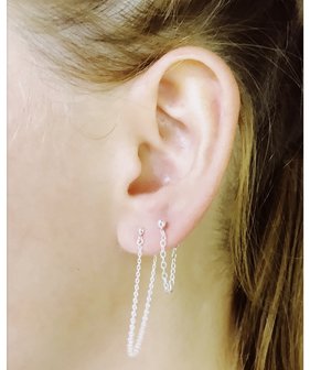 hangoorbel met ketting dat achter je oor gaat 
