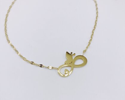 ketting met vlinder en infinity