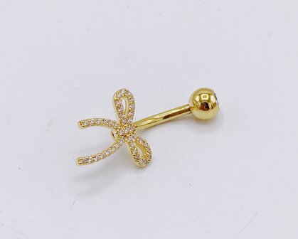 navelpiercing met strikje