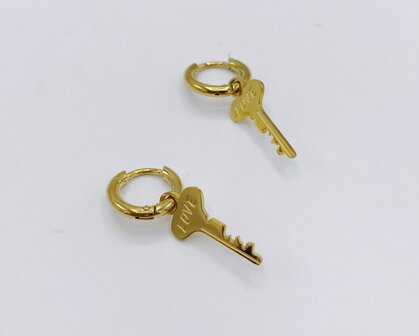 oorbellen &quot;key to your heart &quot;