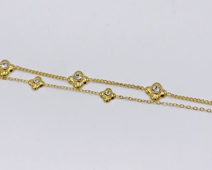 armband met bloemen/klavers