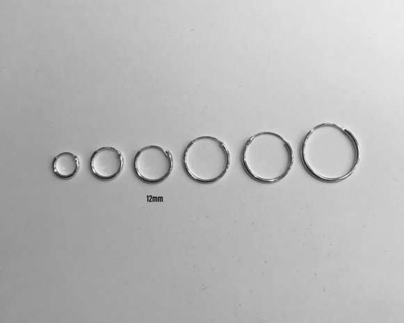 zilveren ringetjes 12mm