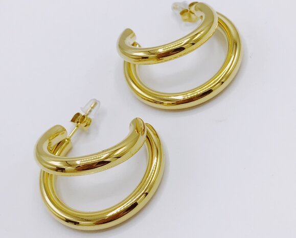 oorbellen "double trouble "