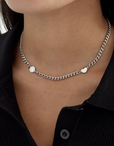 Ketting met hartje & smiley