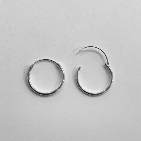zilveren ringetjes 14 mm