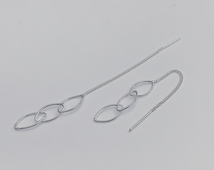 doortrekmodel met 3 ovale hangertjes doortrekmodel met 3 ovale hangertjes