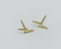 vergulde oorbellen met bliksem