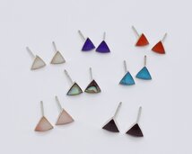 oorbellen driehoek half edelsteen oorbellen driehoek half edelsteen