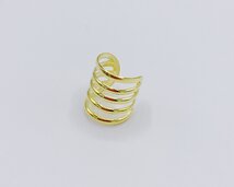 zilver of zilver vergulde vergulde earcuff met 5 bandjes