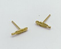 oorbellen verguld met smalle pluimpjes