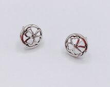 oorbellen rond met klavertje