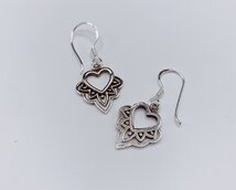 oorbellen met hartje en fantasie design rondom 