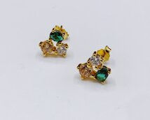 oorbellen met 3 steentjes oorbellen met 3 steentjes