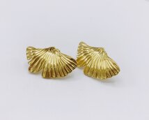 oorbellen met groot ginkgo blad