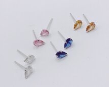 oorbellen zirconia in peervorm oorbellen zirconia in peervorm