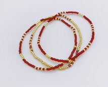 set van 3 armbandjes Bordeaux 