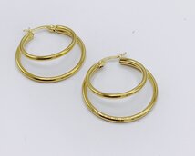 dubbele creolen stainless steel