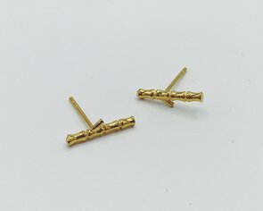 oorbellen verguld bamboo