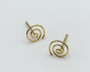 oorbellen verguld spiraal