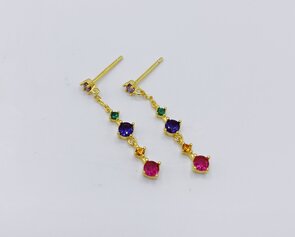 stainless steel vergulde hangertjes multicolor 