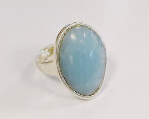 zilveren ring met larimar