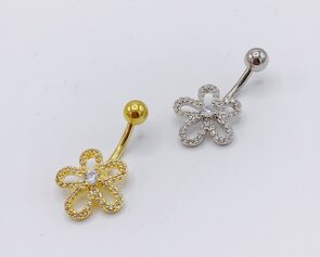navelpiercing "flower"