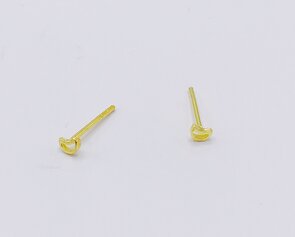 oorbellen met mini maantjes verguld