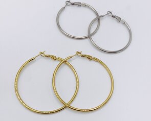 basic creolen in stainless steel diverse maten 