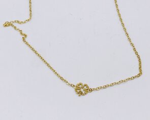 fijne ketting met klavertje