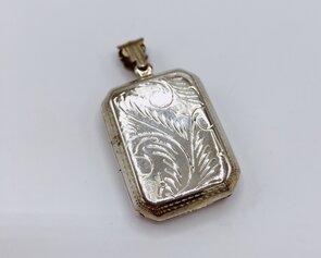 vintage medaillon rechthoekig